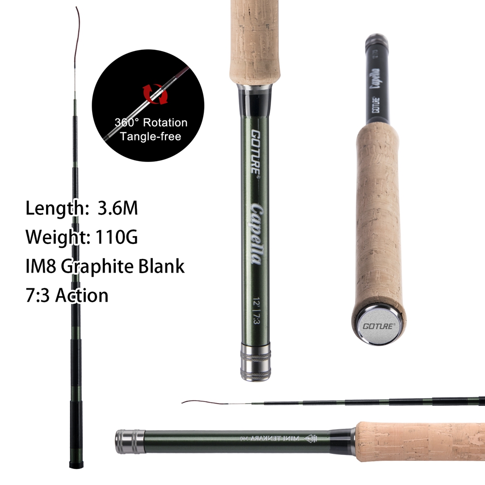 Goture Tenkara 플라이 낚싯대 콤보 3.6m - Fishing Rod Carbon Fiber 리뷰 및 가격